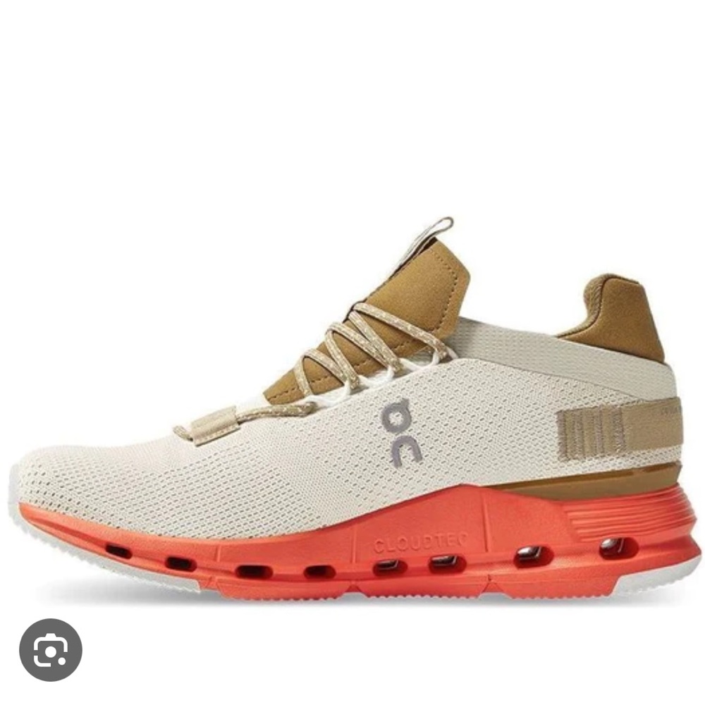 On Cloudnova Orange and Beige